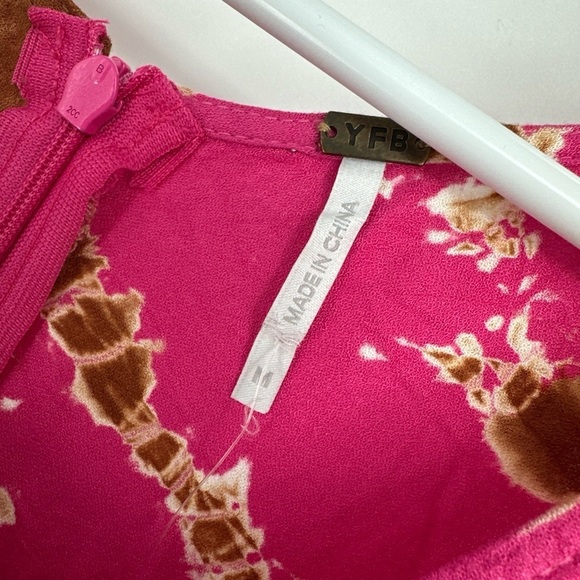 Young Fabulous & Broke Belted Maxi Dress Pink Wash Sz M - Picture 3 of 5